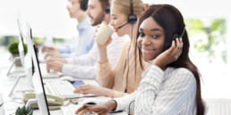 group of call center reps