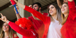 alumni at a football game