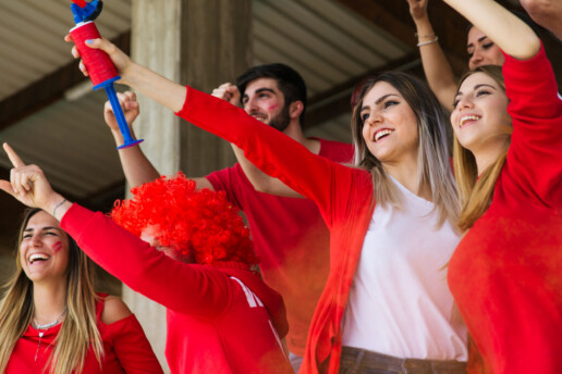 alumni at a football game