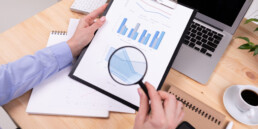someone reviewing charts